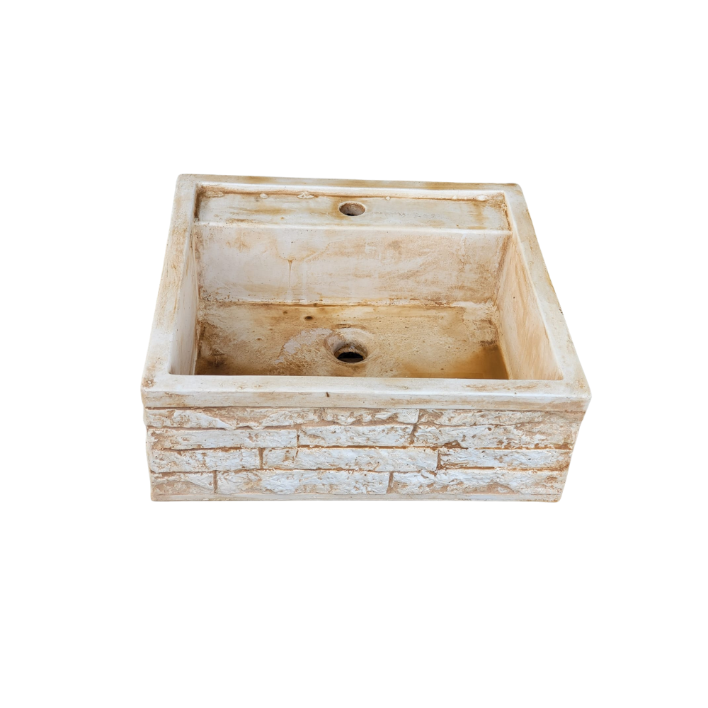 Lavello in Cemento Granulato Modello Mattoncino per Esterni – 45x42x16 cm