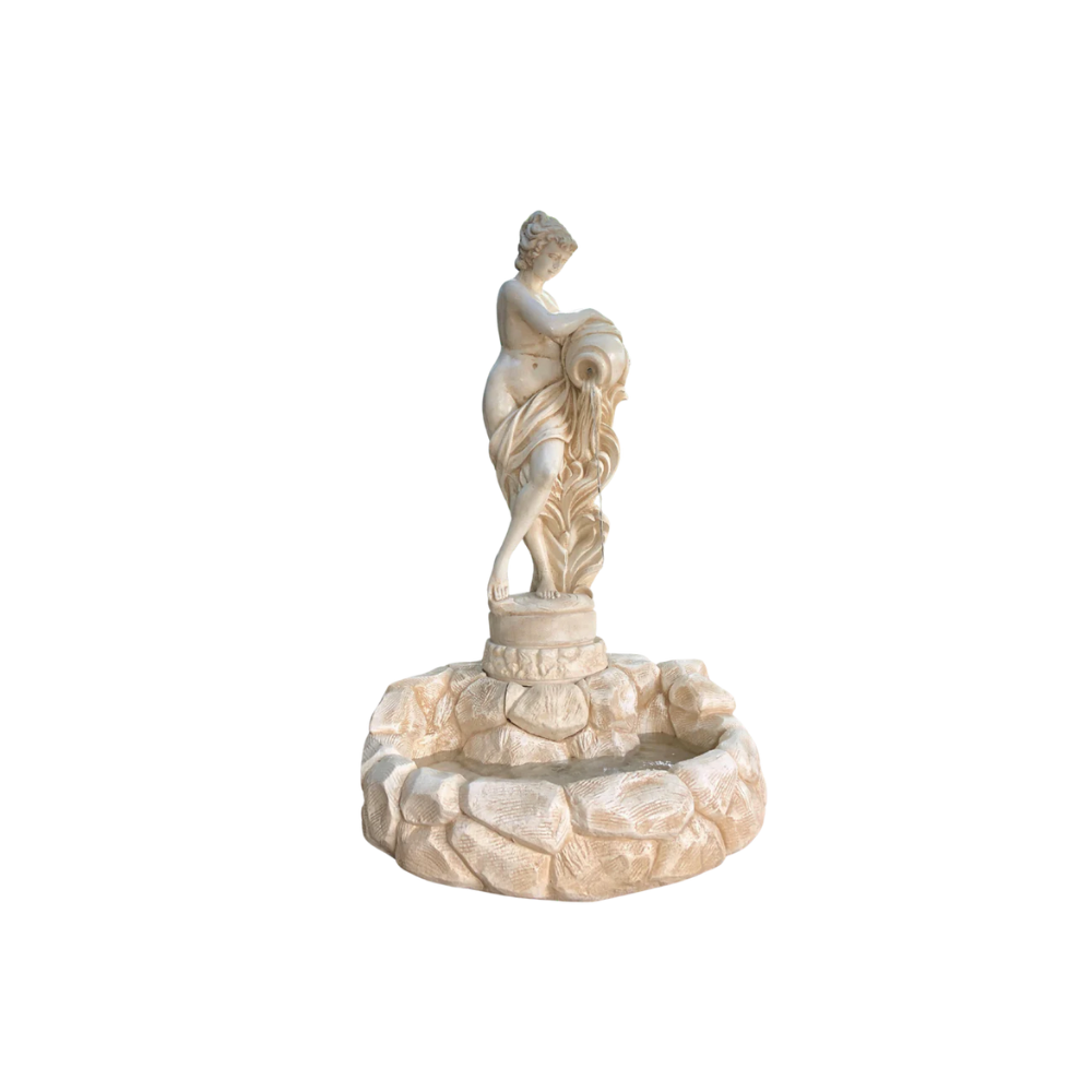 Fontana Laghetto Con Statua Portatrice D'Acqua