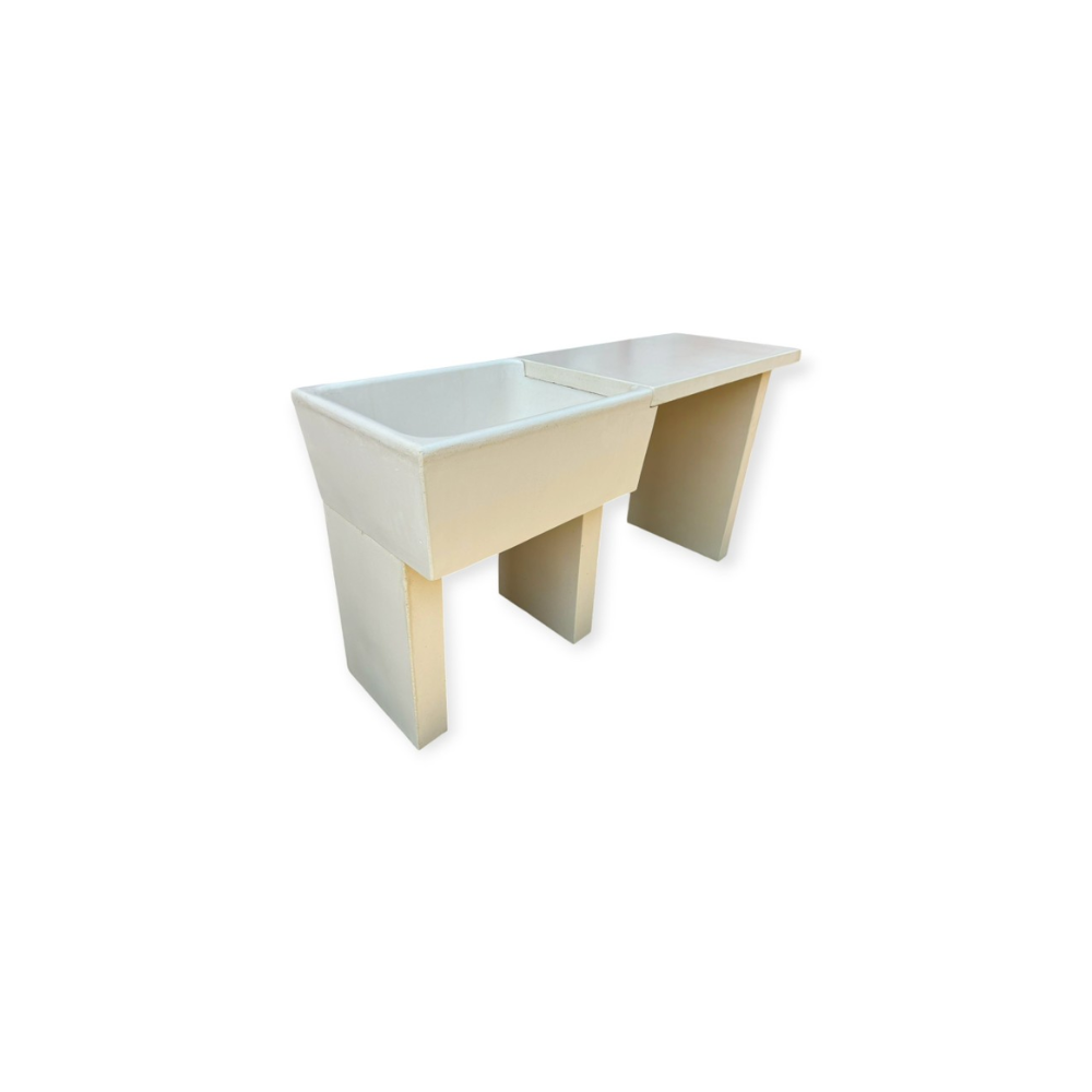 Lavandino da 75cm con Piano d'Appoggio Laterale