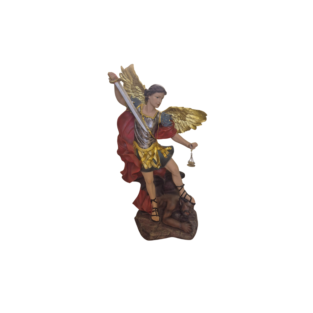 San Michele Arcangelo Statua in Pietra Classica per Giardino | Godium