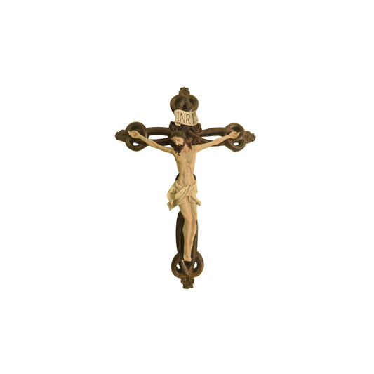 Gesù croce intarsiata Statuetta in Resina per interno | Godium