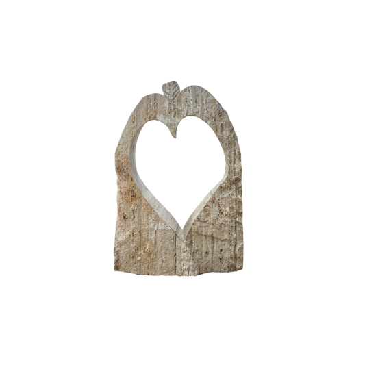 Cuore in Travertino Federica per Arredo Giardino | Godium